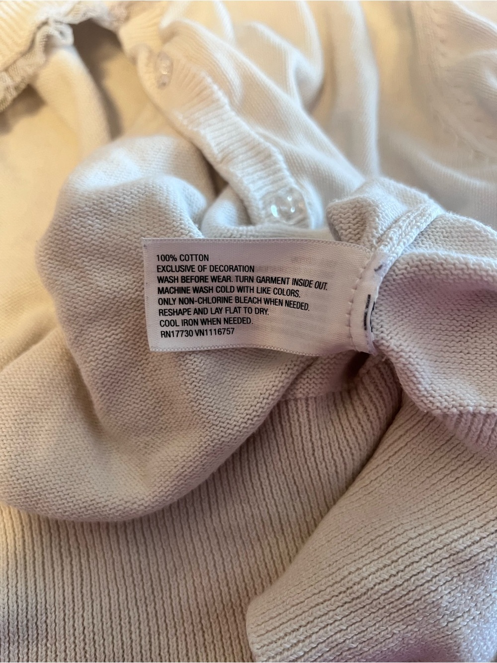 White Ruffle-Front Cardigan - Picture 4 of 4